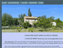 Tablet Screenshot of domainedemoustiers.com